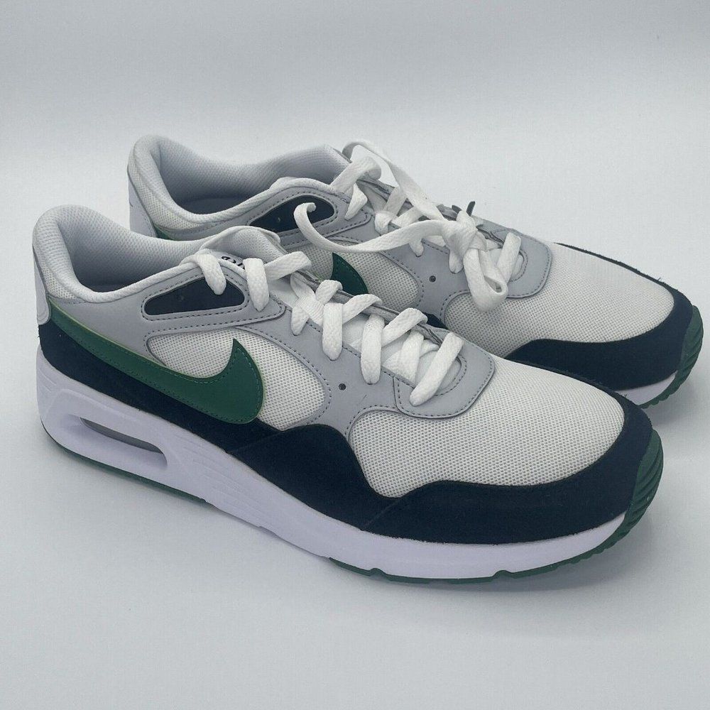 Nike AIR MAX SC Men's White Black Green CW4555-109 Lace-Up Athletic Sneakers